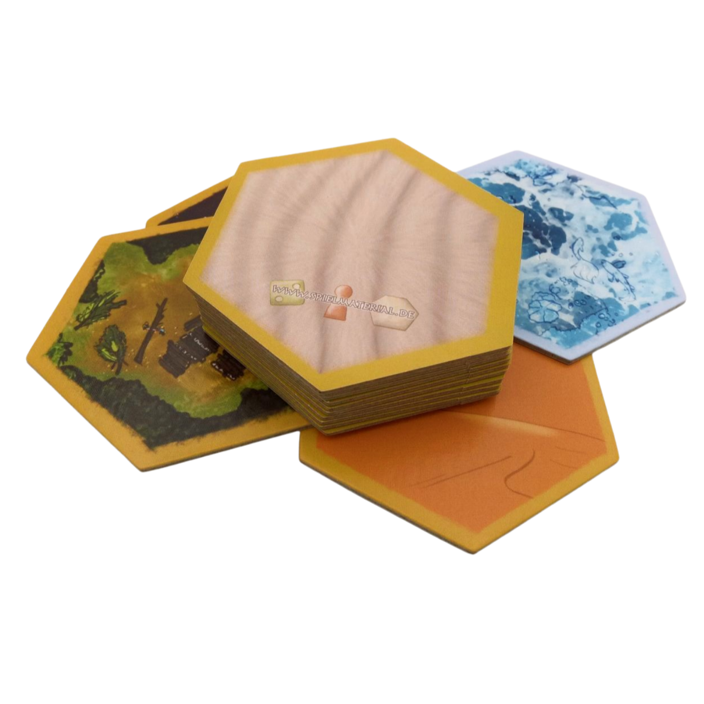 landscape counters hexagonal