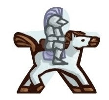 Knight on horse - Label for Meeples