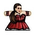 Saloon Lady - Label for Meeples