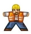 Construction worker - Label for Meeples