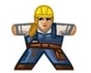 Construction workeress - Label for Meeples