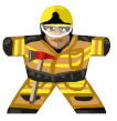 Firewoman 1 (Germany) - Label for Meeples