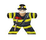 Fireman 1 (USA) - Label for Meeples