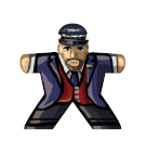 train driver 3 (Germany) - Label for Meeples