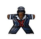 female train driver 2 (Germany) - Label for Meeples