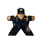 Police officer 1 (USA) - Label for Meeples