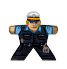 female Police officer 1 (Germany) - Label for Meeples