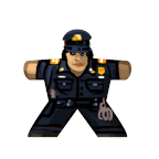 female Police officer 1 (USA) - Label for Meeples