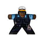 female Police officer 2 (Germany) - Label for Meeples
