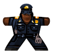 female Police officer 2 (USA) - Label for Meeples