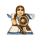 Viking woman warrior - Label for Meeples
