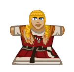 Viking woman - Label for Meeples