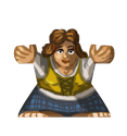 Halfling woman - Label for Meeples