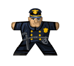 Police officer 1 - Label for Meeples