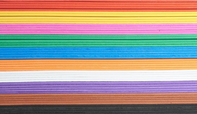 Foam rubber set in 10 colors