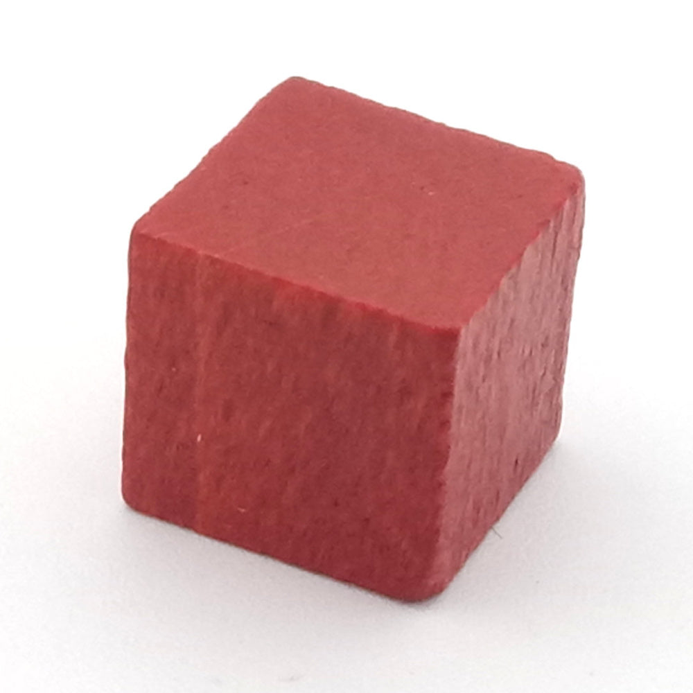 Holzwürfel blanko, 10 mm dunkelrot