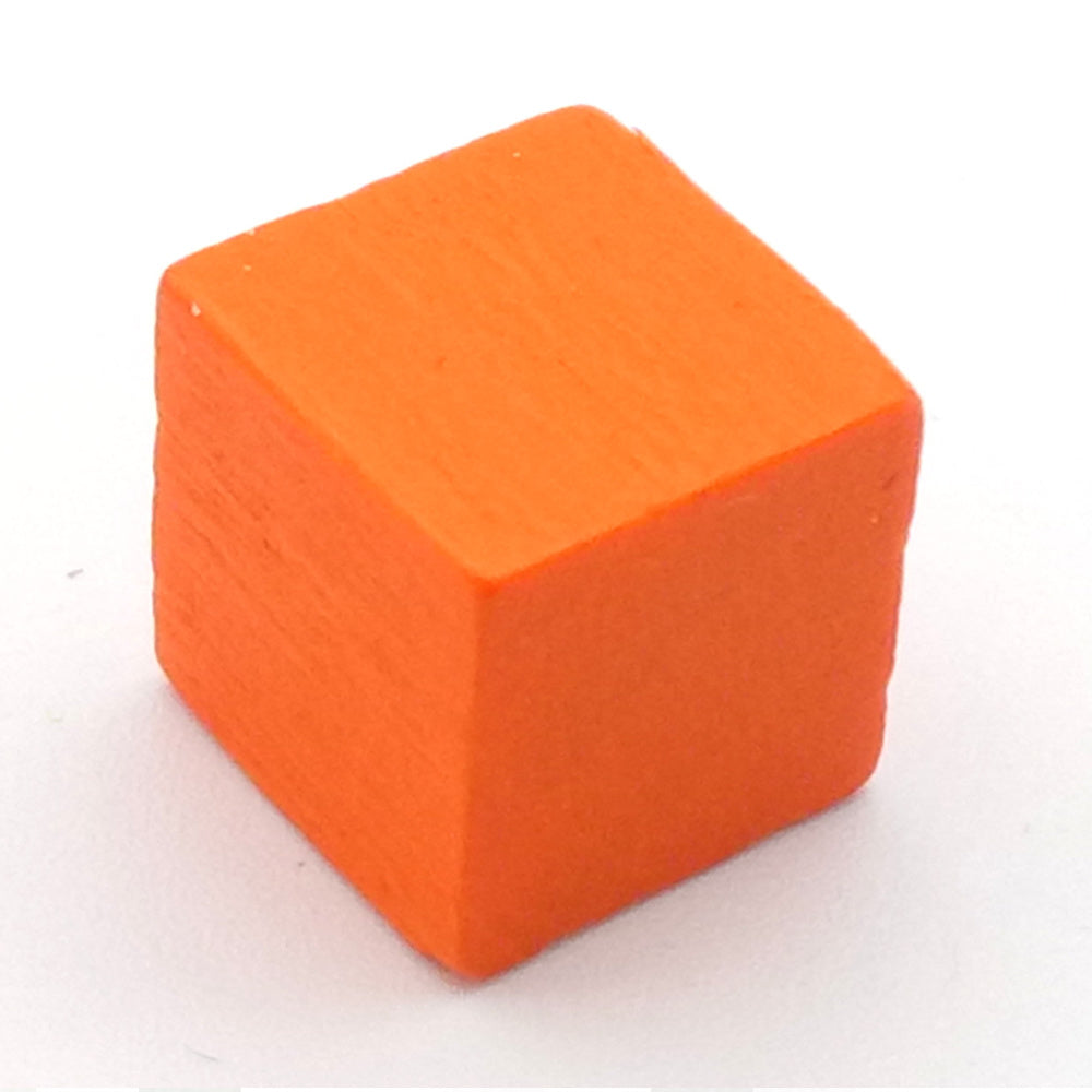Holzwürfel blanko, 10 mm orange