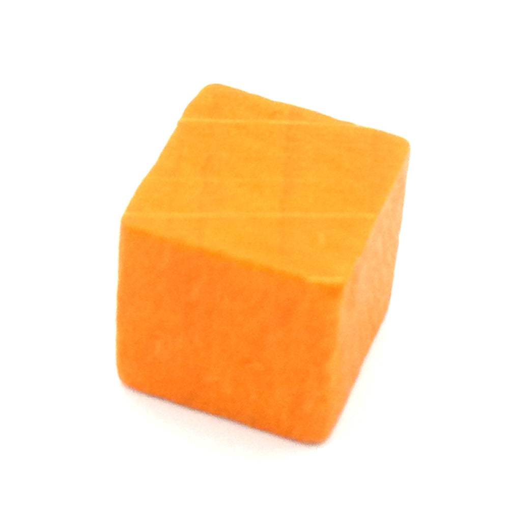 Holzwürfel blanko, 10 mm orange-mandarin