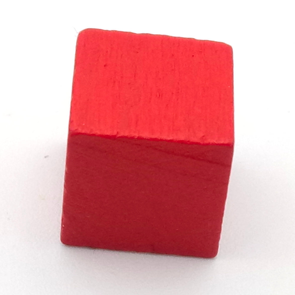 Holzwürfel blanko, 10 mm rot