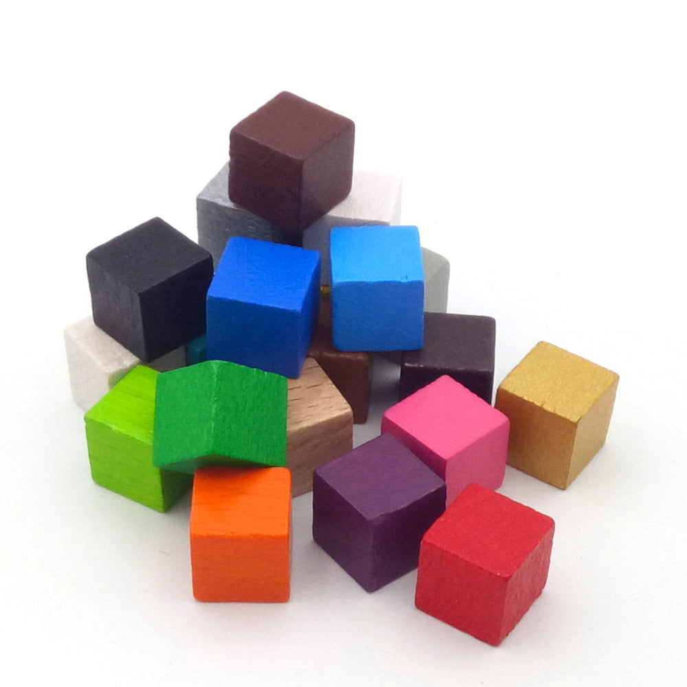 Holzwürfel blanko, 8 mm - blau