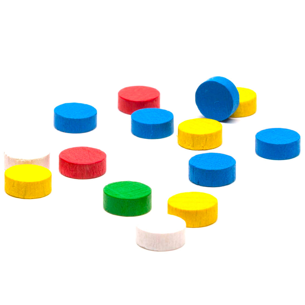 Holzscheiben 10 x 4 mm - Blau