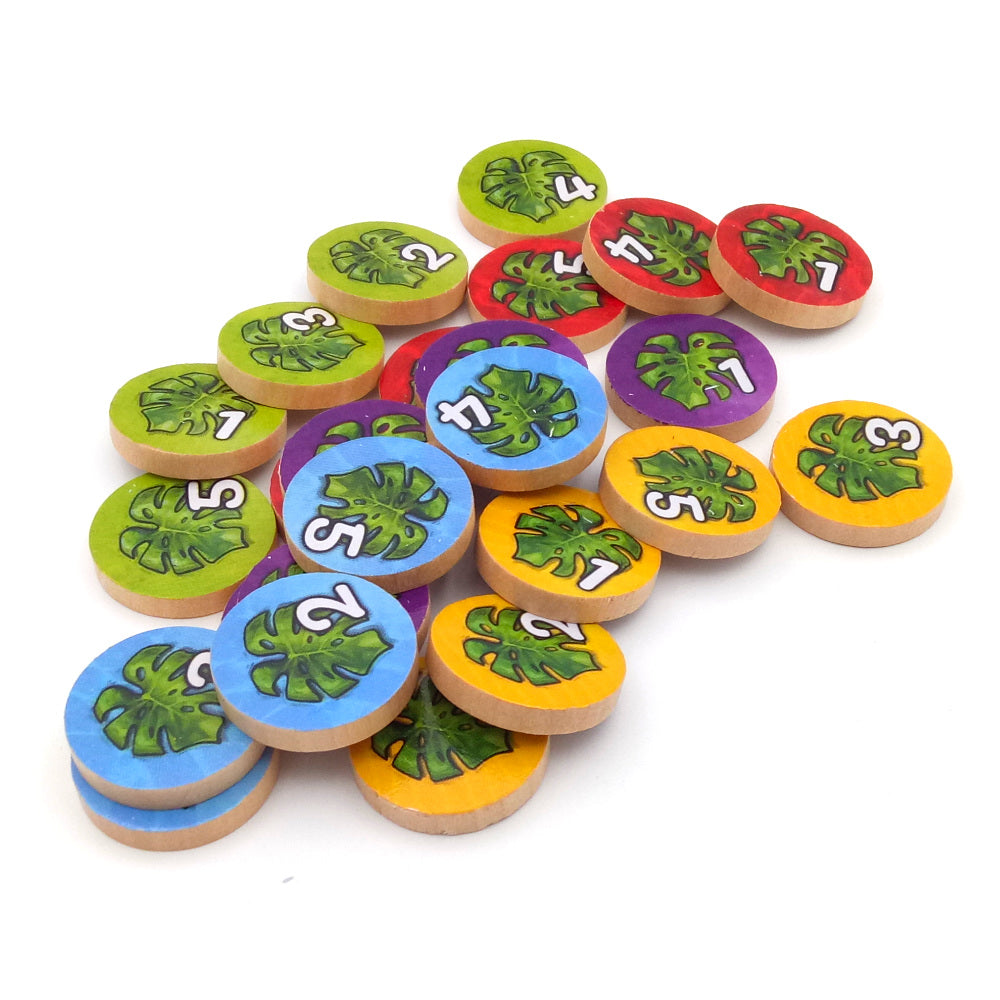 Wooden discs with value 1-5 LEAF