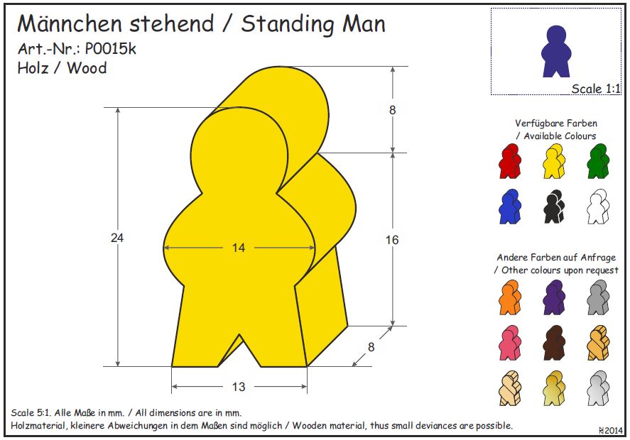 Männchen stehend
