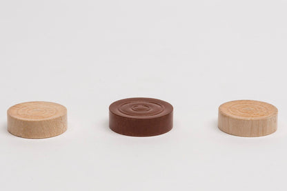 Wooden discs 23 x 7 mm - Backgammon, Checkers with imprint