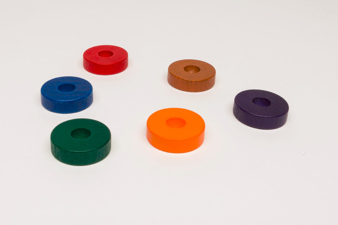 Discs 27x8 mm with small pit-red