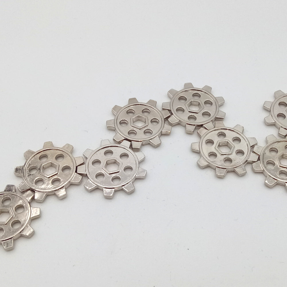 Zahnrad Metall im Stoffbeutel