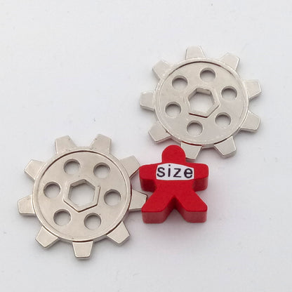 Zahnrad Metall im Stoffbeutel