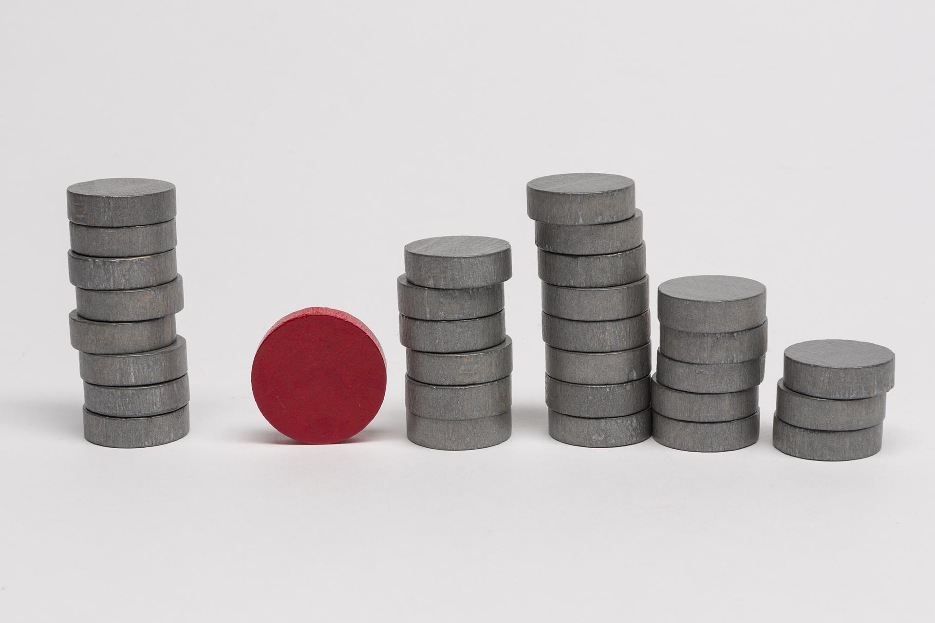 Wooden discs silver