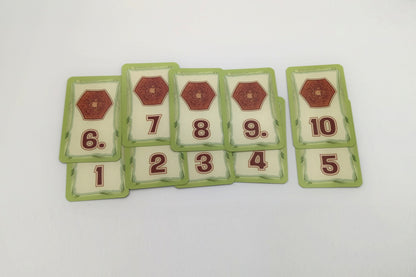 Set Cards 1-10, for game player sequence
