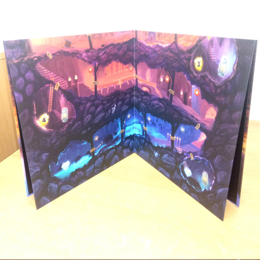 Game board quadruple folded square