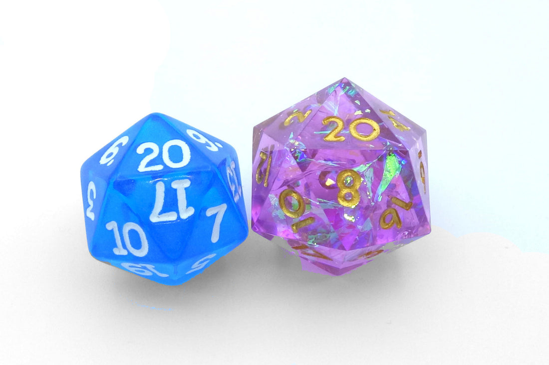 Dice set Sharp Edged Dice-Red transparent