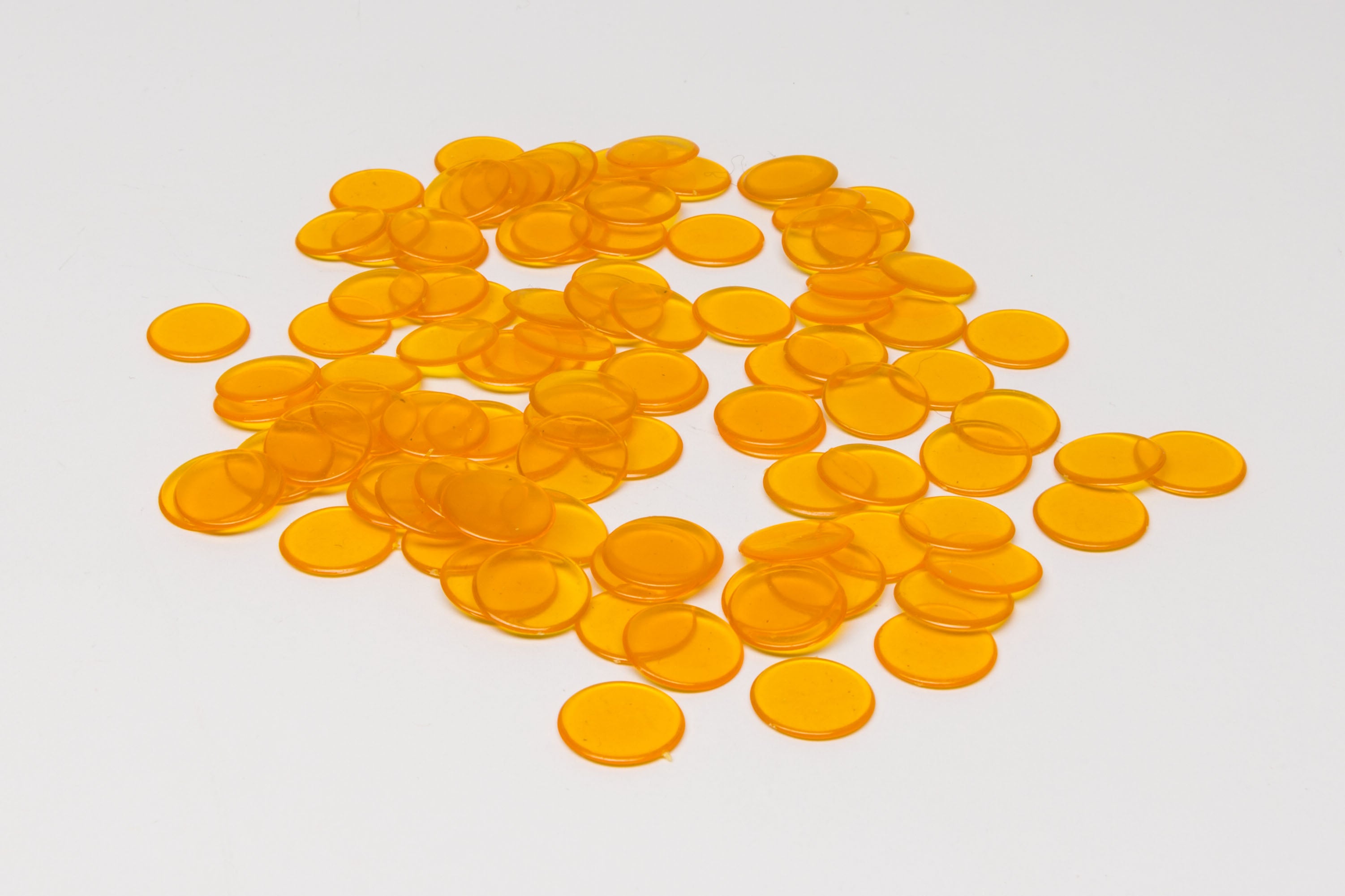 ca. 100 Plastikchips transparent (20 gr.) passend für Micro Macro