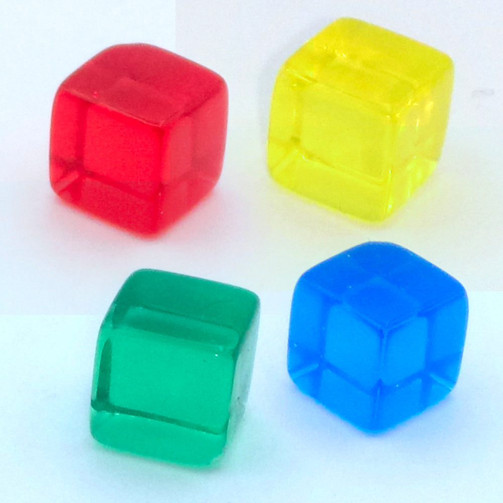 Transparent plastic cubes 10 mm