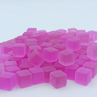 Transparent plastic dice 10 mm - with effects