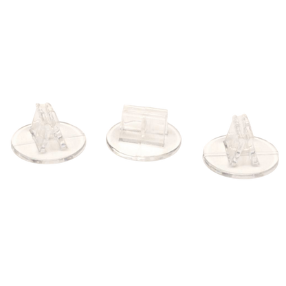 Plastic bases, card stands (transparent)
