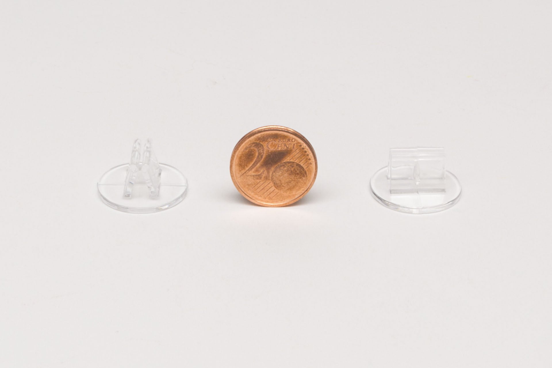 Plastic bases, card stands (transparent)