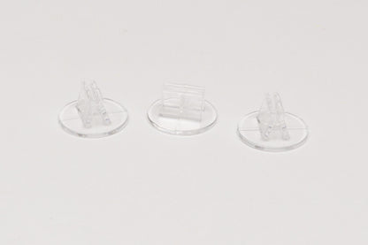 Plastic bases, card stands (transparent)