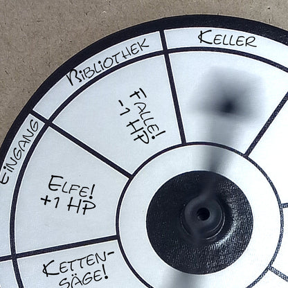 Disc with compartments for spinners