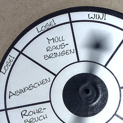 Disc with compartments for spinners