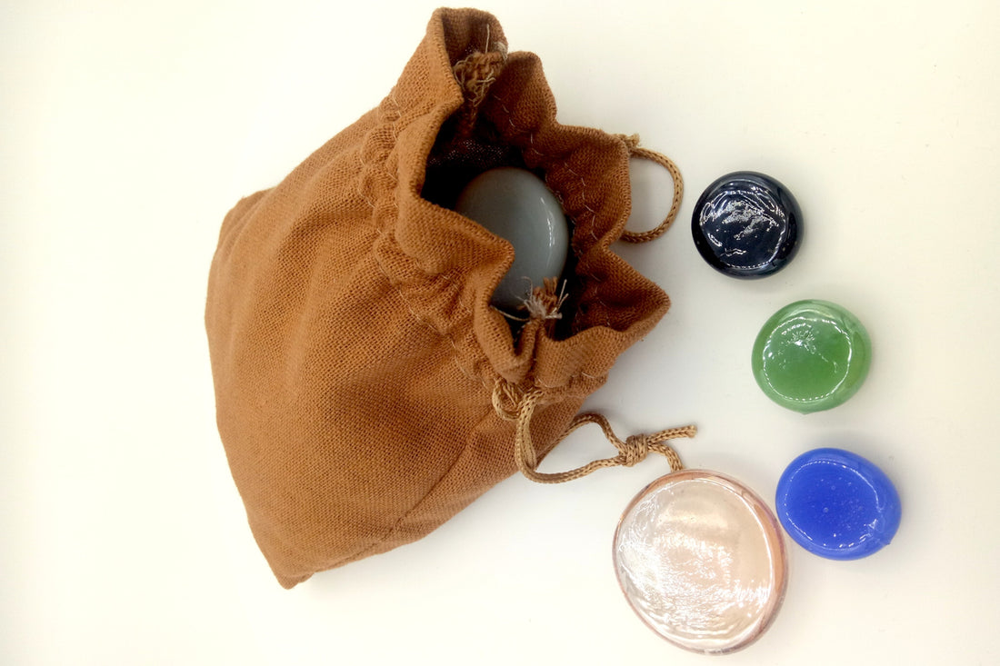 Glass Stones in bag - sample