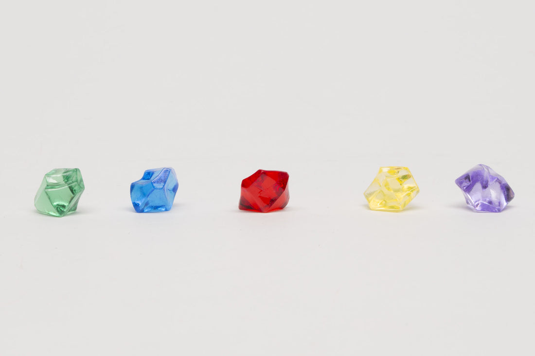 Set crystal gems in 5 colors