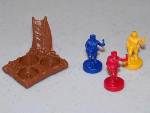 Set raft with scientists, explorers