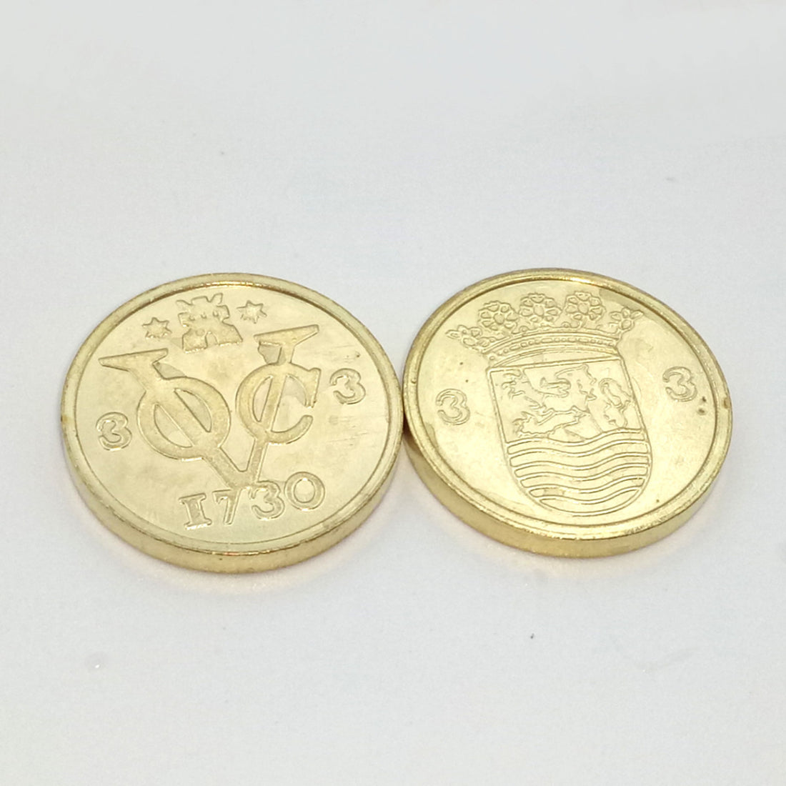 Set of metal coins 1730