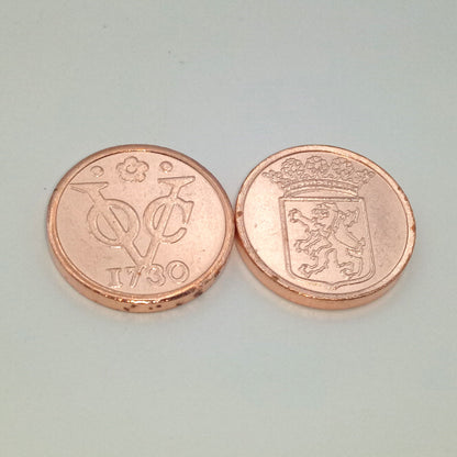 Set of metal coins 1730