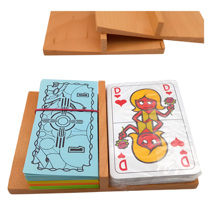 Stellbank für Spielkarten, Buch, Ablage