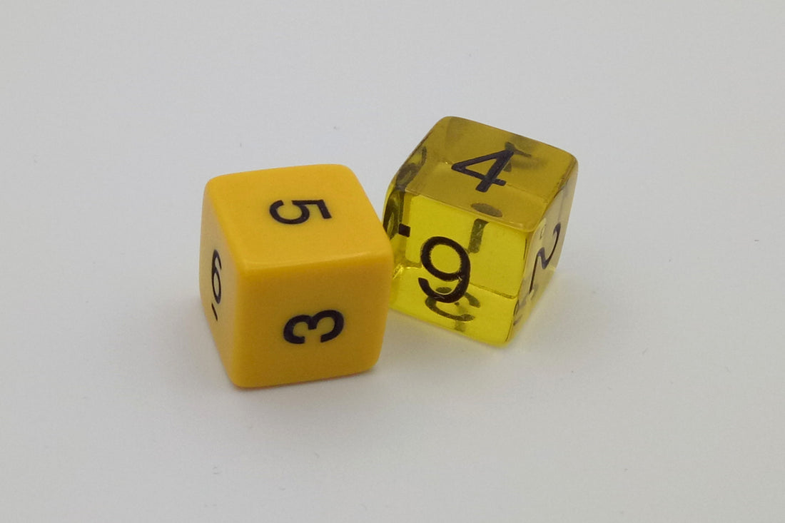 6-sided dice (numbers)-colorful